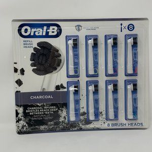 Oral B 8 pack Charcoal Refill Brush Heads (3 Pack Bundle)
